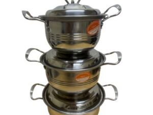 Bianco 3 Pcs Stainless Bowl Set - 16cm, 18cm & 20cm