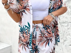Women's Casual floral Print Skirt & Short Set